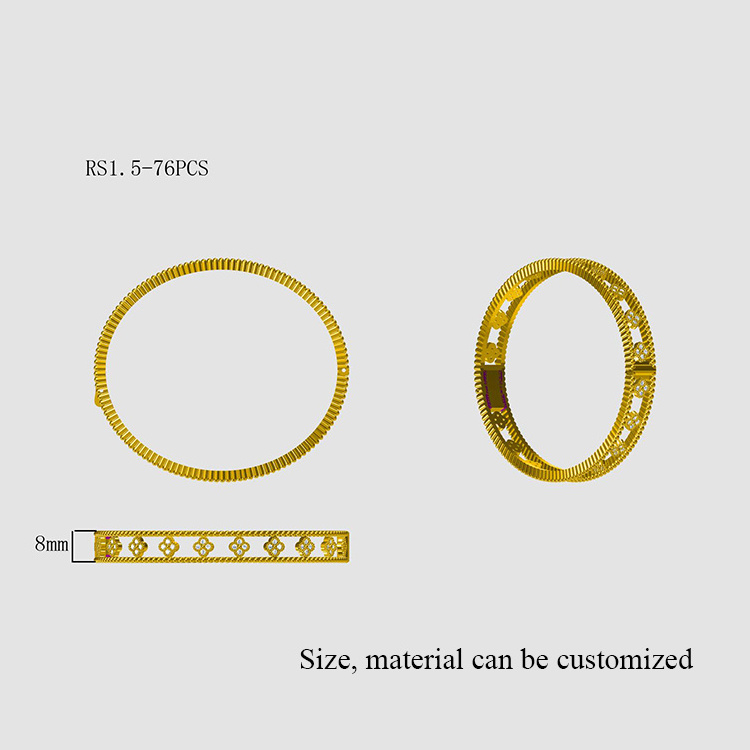 Jewelry Factory Diversified Customized High Quality Gold Plated Stainless Steel 925 Silver Copper Bangle Bracelet For Designer