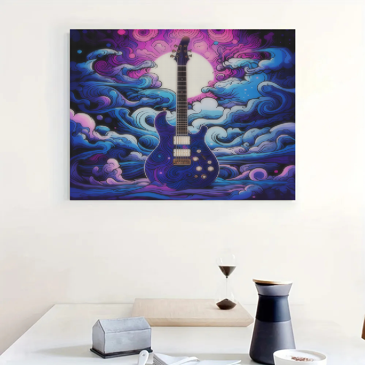 Diamond Painting Decor For Home Diamond Art Painting Kits Guitar Cloud Picture Of Rhinestones Needlework Gift 30x40cm