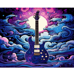 Diamond Painting Decor For Home Diamond Art Painting Kits Guitar Cloud Picture Of Rhinestones Needlework Gift 30x40cm