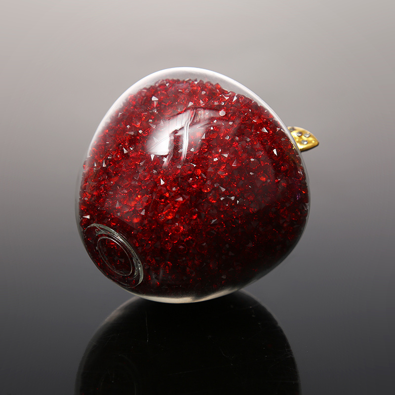 CJ- Wholesale Red Diamond Business Gifts Apple Tree Christmas Decorations Apple Gift Crystal Apple Wedding Favors Model