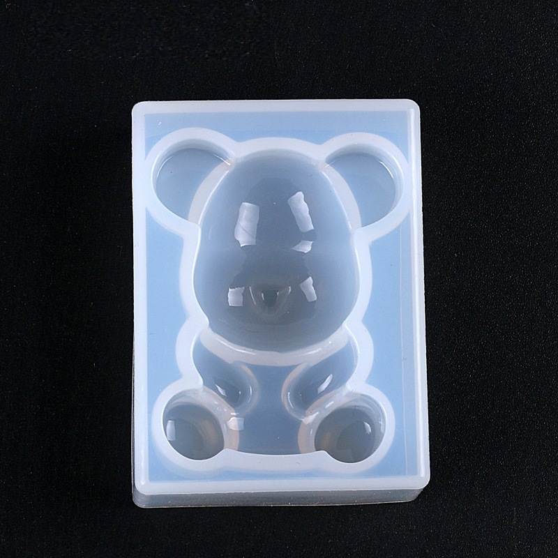 diy crystal drop glue bear bear mold big violent bear chocolate cake silicone mold