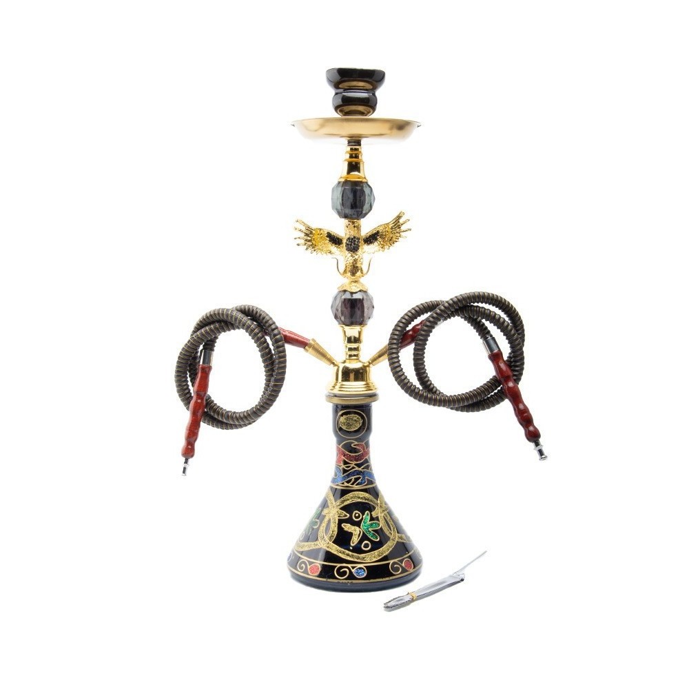 Double pipe Arabian Water Bottle full set Eagle Spread wings medium size four glass pipe Bar Hookah