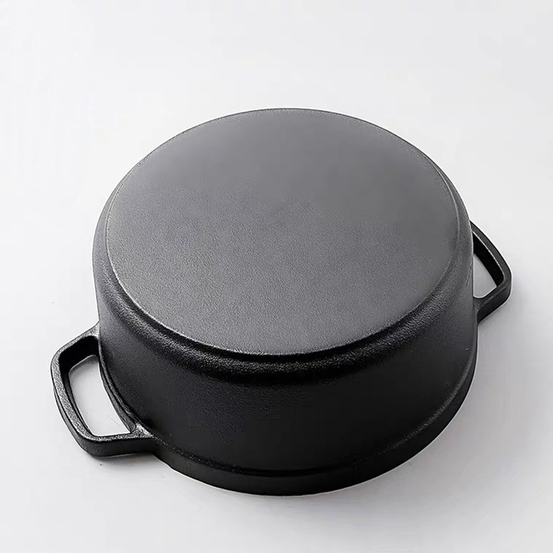 Cast Iron Stew Pot Uncoated double Ear Pot Soup raw iron potcooking potsdinnerware