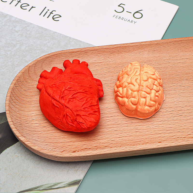 Brain Heart Human Organ Mold Aromatherapy Plaster Candle ornament Halloween series fondant silicone mold