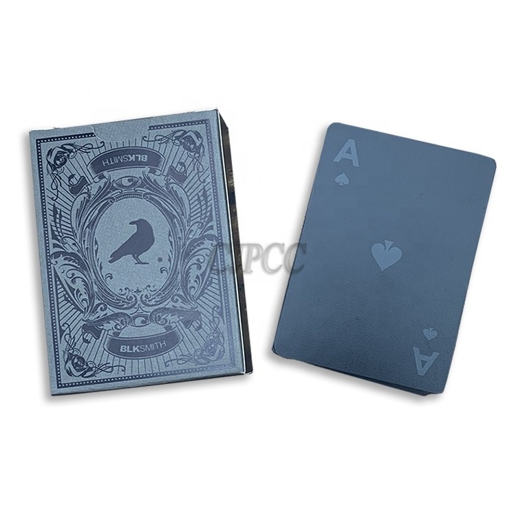 Custom Printing High Quality Black Poker Water Proof PVC Playing Cards