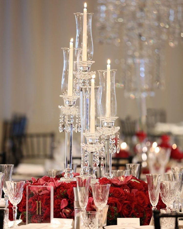 tall pillar wedding hurricane crystal candleholder for wedding table centerpiece decoration