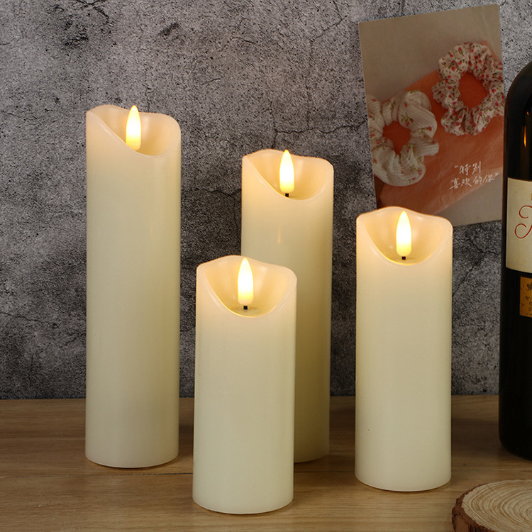 Wholesale Plastic Flameless Flickering Led Votive Tealight Pillar candles