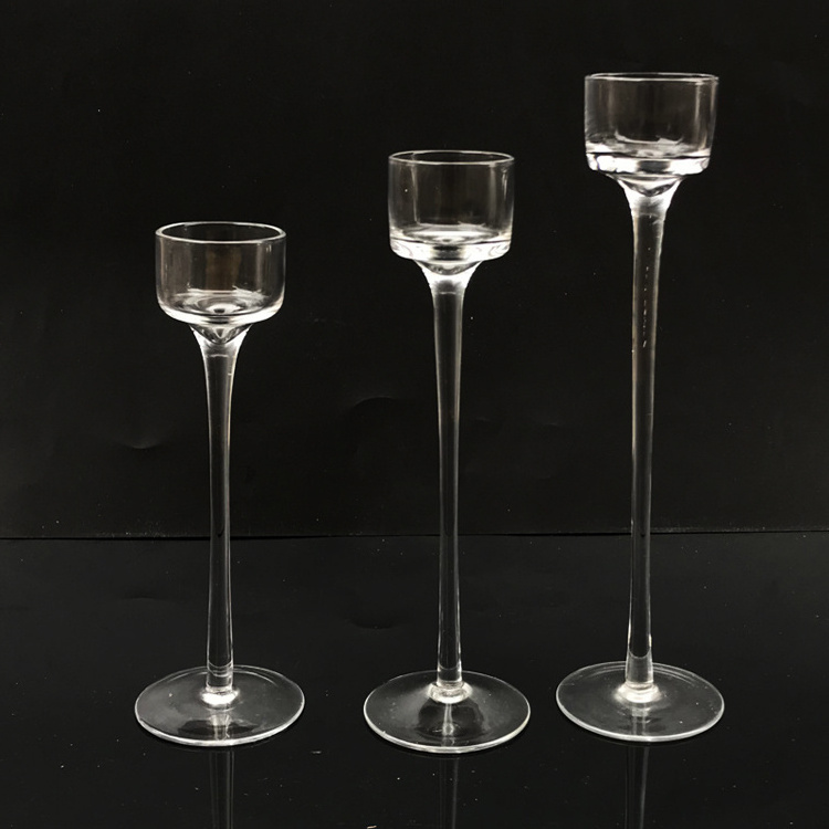 Long Stermmed Clear Floating Votive Candles Holder Glass Wholesale