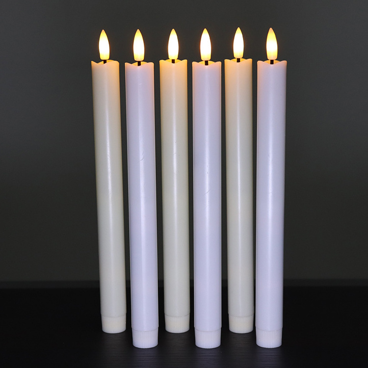 Holiday Party Lighting Flameless Led Taper Candles With Moving Flame Wholesale