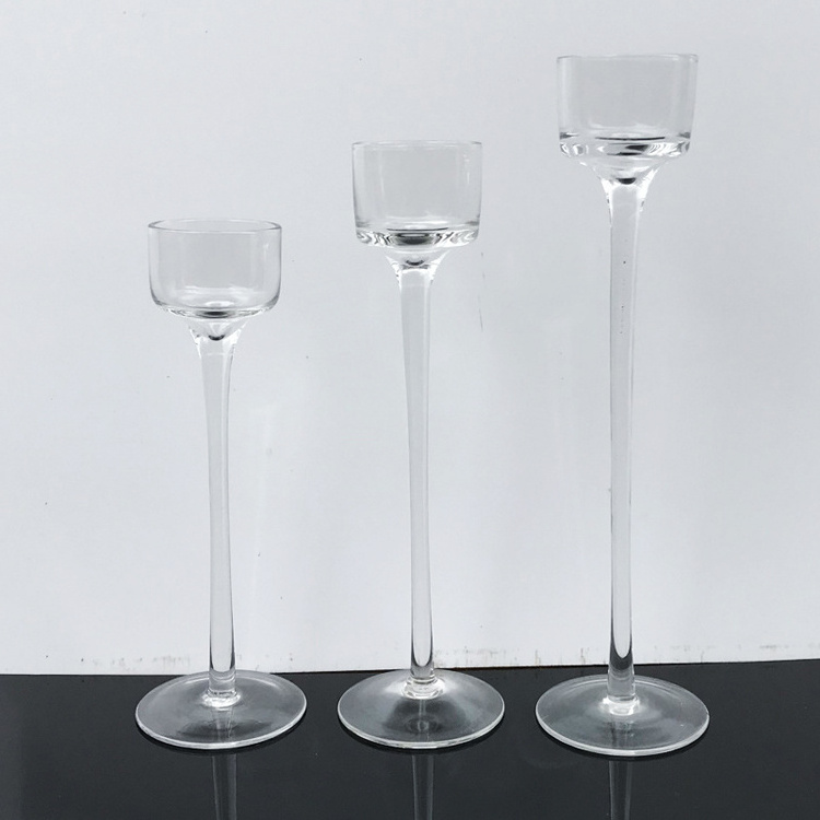 Long Stermmed Clear Floating Votive Candles Holder Glass Wholesale