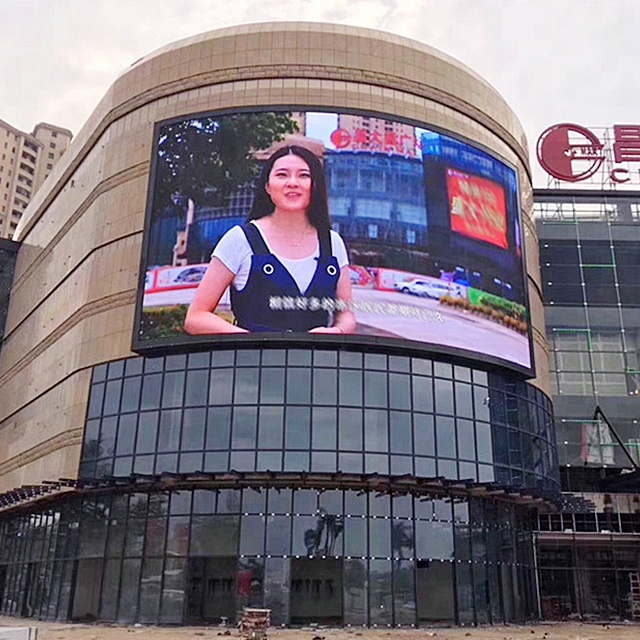 P3 P4 P5 P6 P8 P10 Curved Dicolor Giant Mesh Big Tv Outside Flexible Panel Advertising Outdoor Led Screen Display