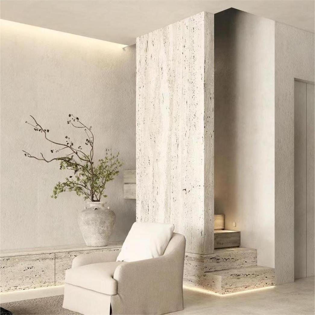 Wholesale 3D-Printed  travertine type 17 flexible tiles mcm stone cultural stone  soft tile for interior & exterior wa