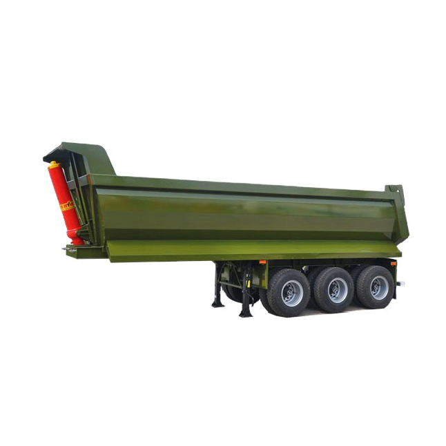 ShanDong superior quality tri-axle 60 ton side tipper hydraulic cylinder dump trailers carrier trucks trailer for sale