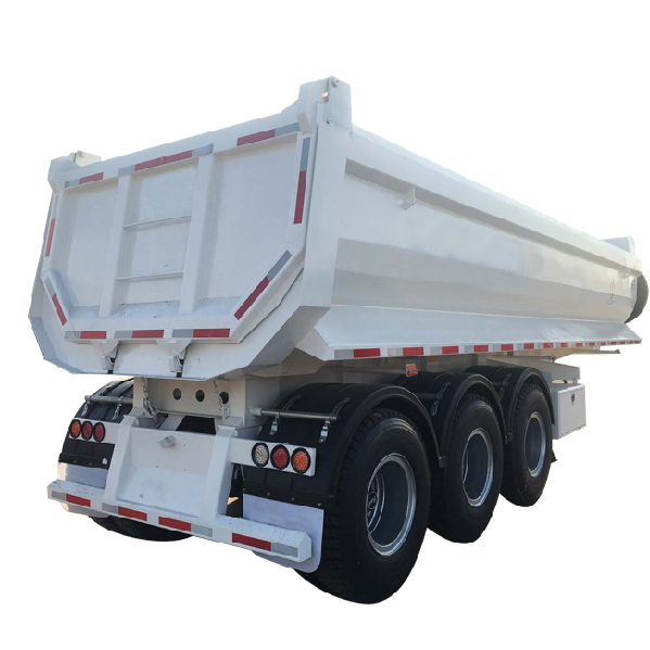 ShanDong superior quality tri-axle 60 ton side tipper hydraulic cylinder dump trailers carrier trucks trailer for sale