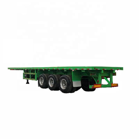 Wholesale Price Flatbed 40 Ft Car Carrier Tandem 3 Axle 40ft Flat Bed Container Chassis 40ft Trailer