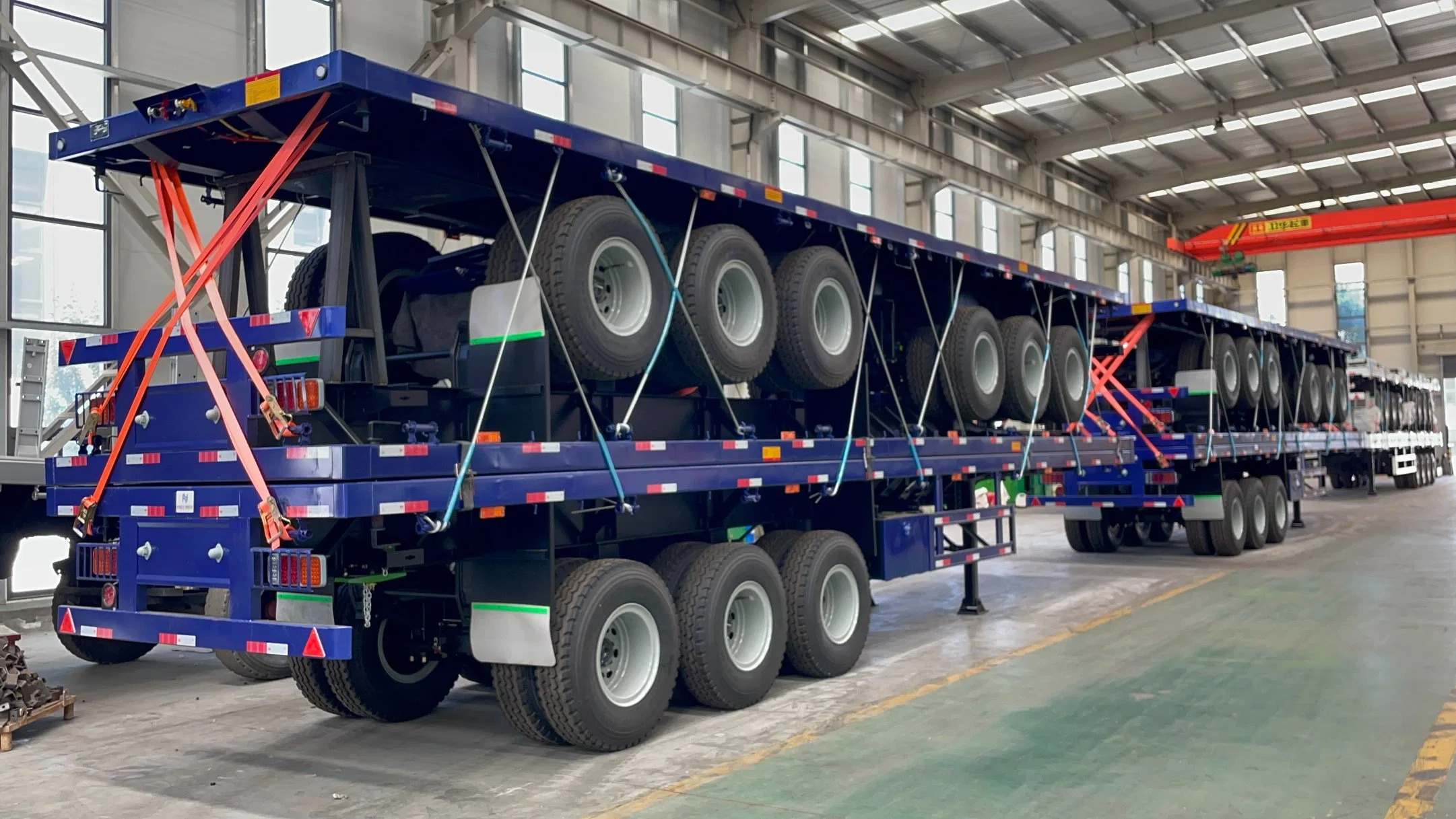 Good Price New Flat Bed Trailers 3axle container carrier Flat Semi Trailer High Quality For customer