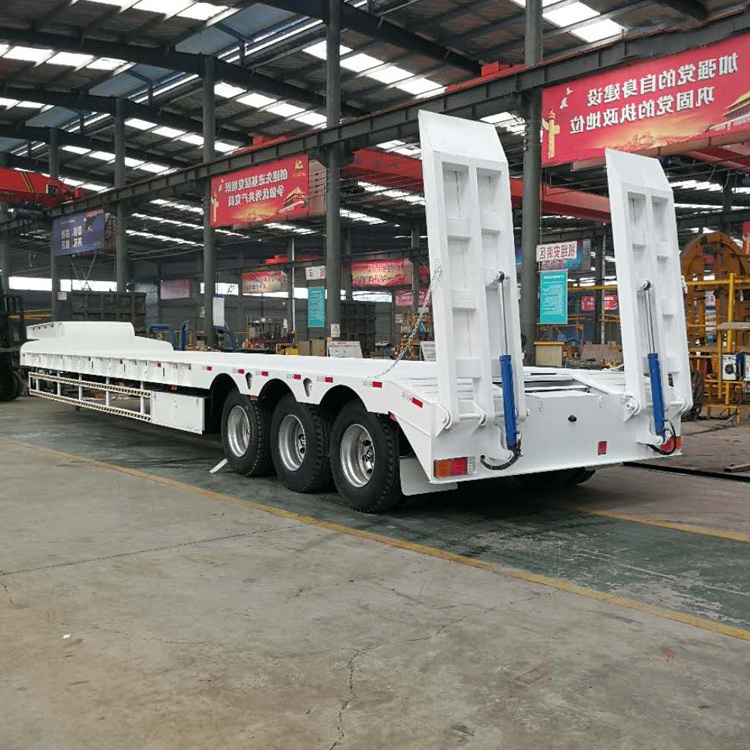 High Quality 3 Axle 40T 4 Axle 60T Steel Semi-Trailers for Sale Flatbed Flat Bed Container Truck Trailer in Africa