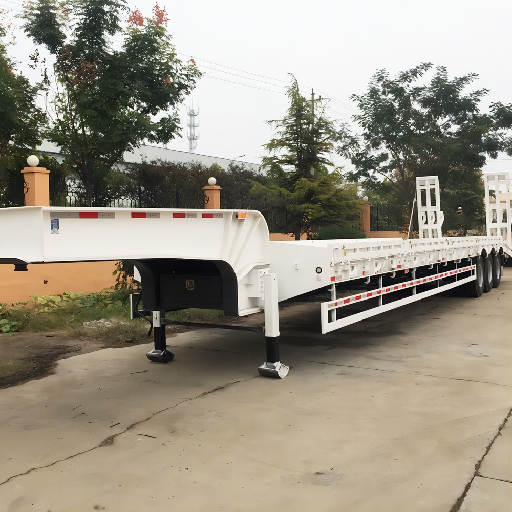 High Quality 3 Axle 40T 4 Axle 60T Steel Semi-Trailers for Sale Flatbed Flat Bed Container Truck Trailer in Africa