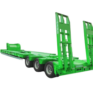 High Quality 3 Axle 40T 4 Axle 60T Steel Semi-Trailers for Sale Flatbed Flat Bed Container Truck Trailer in Africa