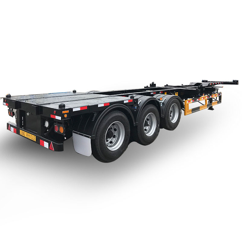 High Quality Low Price 3 axles 40ft Skeleton chassis Semi Trailer Container Skeleton 45ft Container Skeleton Truck Semi Trailer