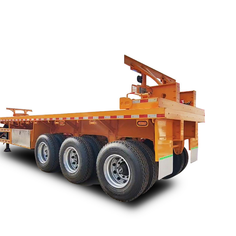 Chenlu 50 Ton 30 Ton Low Truck 20ft Flat Bed 40ft Container Flatbed Trailer Steel Semi-Trailer for Sale