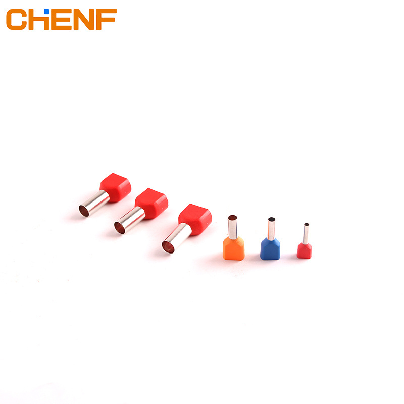 CHENF TE1008 Ferrules Annual Sales Insulated Crimp Double Cable Wire Terminal Pin Type Bootlace Ferrule Ends