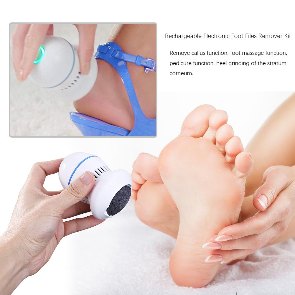 Electric Foot File Vacuum Callus Remover Rechargeable Foot Files Clean Tools Feet Care for Hard Cracked Skin