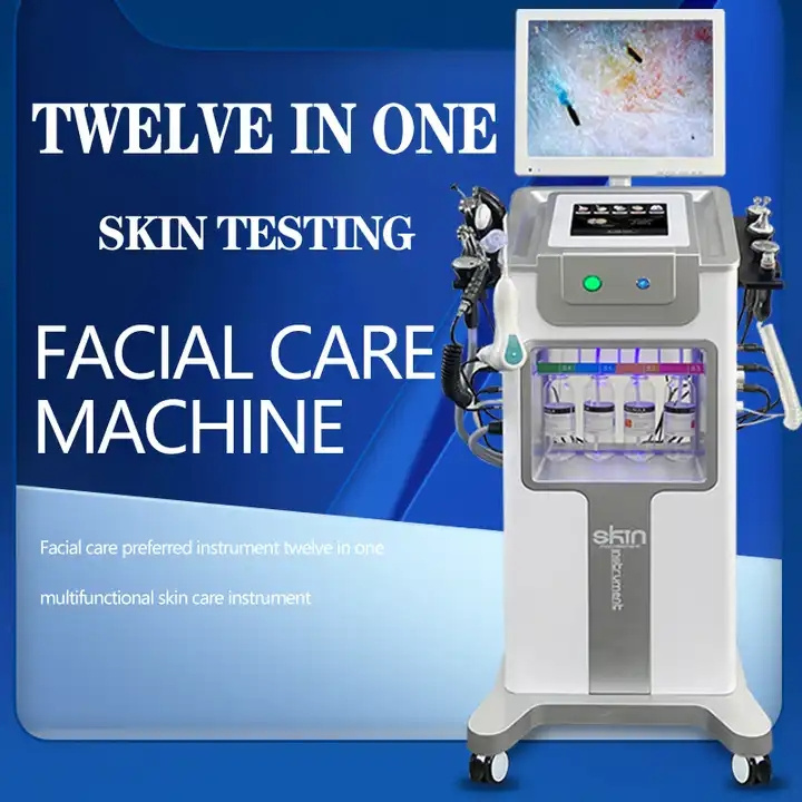 12 In 1 Facial Machine Skin Care Cleansing Oxygen Jet Beauty Machine