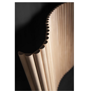 High quality Half Round Solid Wood Wall Decor Flexible Curved Fluted Wall Panel Cladding Slat Colored Wall Paneling