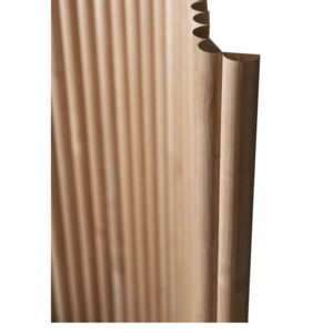 High quality Half Round Solid Wood Wall Decor Flexible Curved  Fluted Wall Panel Cladding Slat Colored Wall Paneling