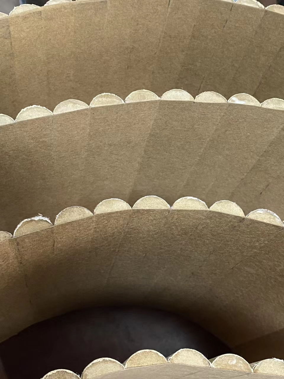 Texture 3D Half Round Solid Wood MDF Grooved Fluted Flexible Decorative Wall Panel Customized Cladding Kraft Paper Back