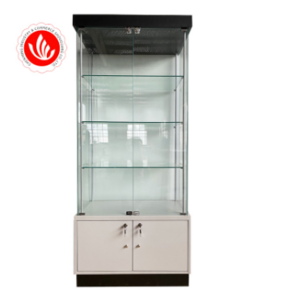 Customized Retail Shop Display Cabinet Case MDF Wood Store Counter Vitrine Shopping Mall Showroom Glass Display Showcase