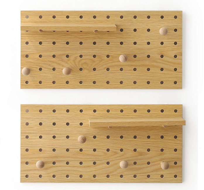 wall pegboard hanging modern home decor shelf custom adjustable wooden pegboard accessories