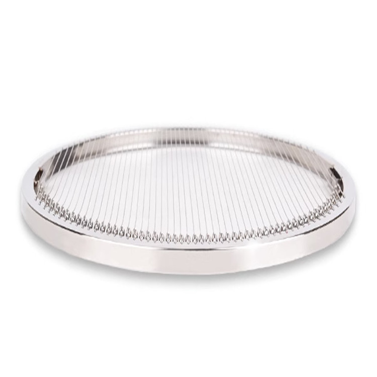 Hot sale round stainless steel barbecue grill spring wire mesh 265mm 295mm 330mm for roast cooking