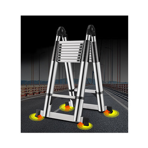 China Telescoping Ladders Folding Adjustable Height Stainless Steel Joint Ladder Factory Direct Supply