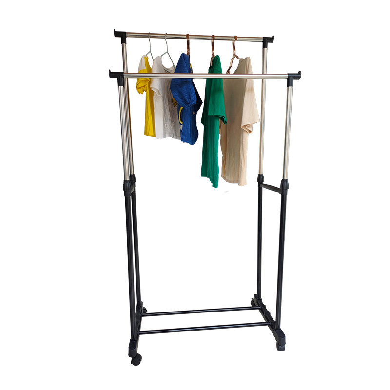 Automatic Clothes Drying Rack Movable Telescopic Drying Rack Easy  Assemble Clothes Hanger Rod