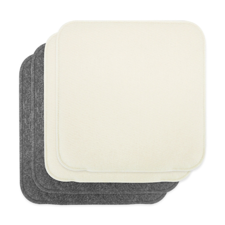 Double Color Chair Cushion Seat Pad Square Pillow 100% Polyester Felt Seat Pad Felt Seat Cushion With Memory Foam