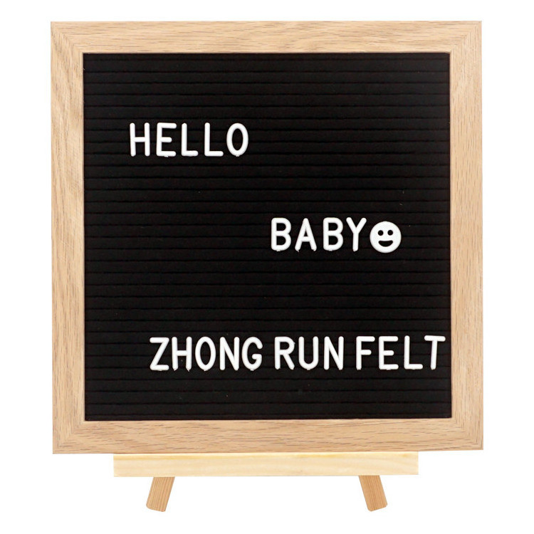 10*10inch Changeable Felt Letter Board Wooden Letter Board Advertising Board