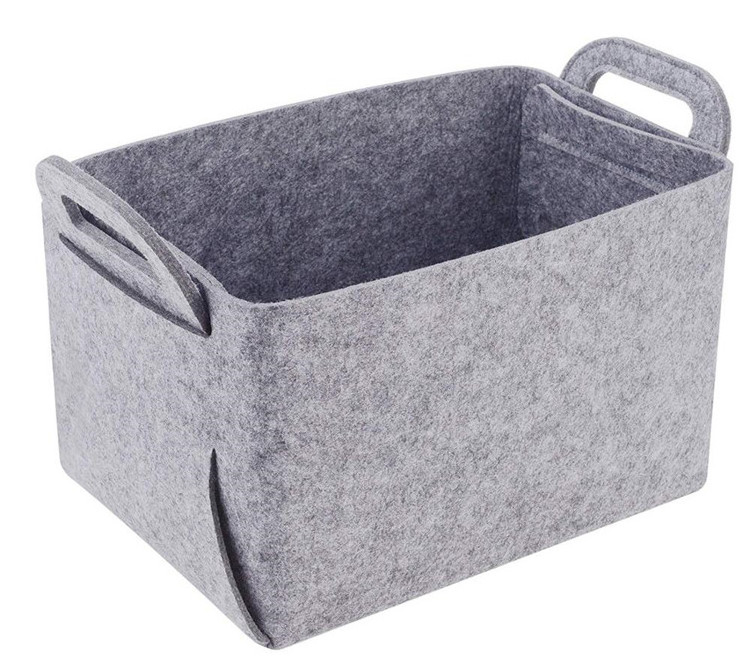 New Design Felt Storage Basket Collapsible Storage Basket Laundry Basket With Handle