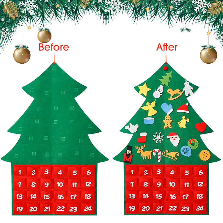 Cheap christmas tree felt decorations christmas decorations wall hanging