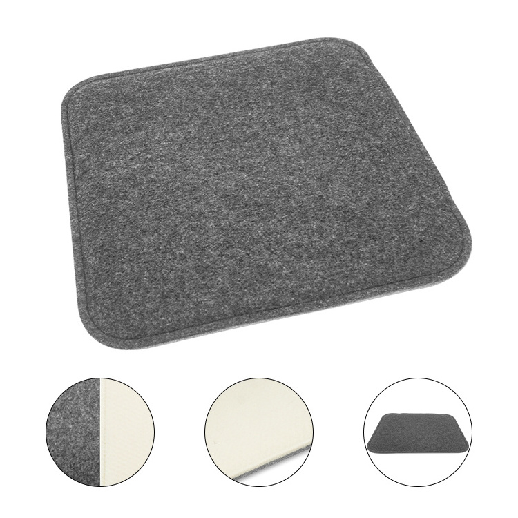 Double Color Chair Cushion Seat Pad Square Pillow 100% Polyester Felt Seat Pad Felt Seat Cushion With Memory Foam