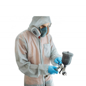 Breathable 100% Polyester Antistatic Painting Suit Reusable Spray Painter Suit Grey