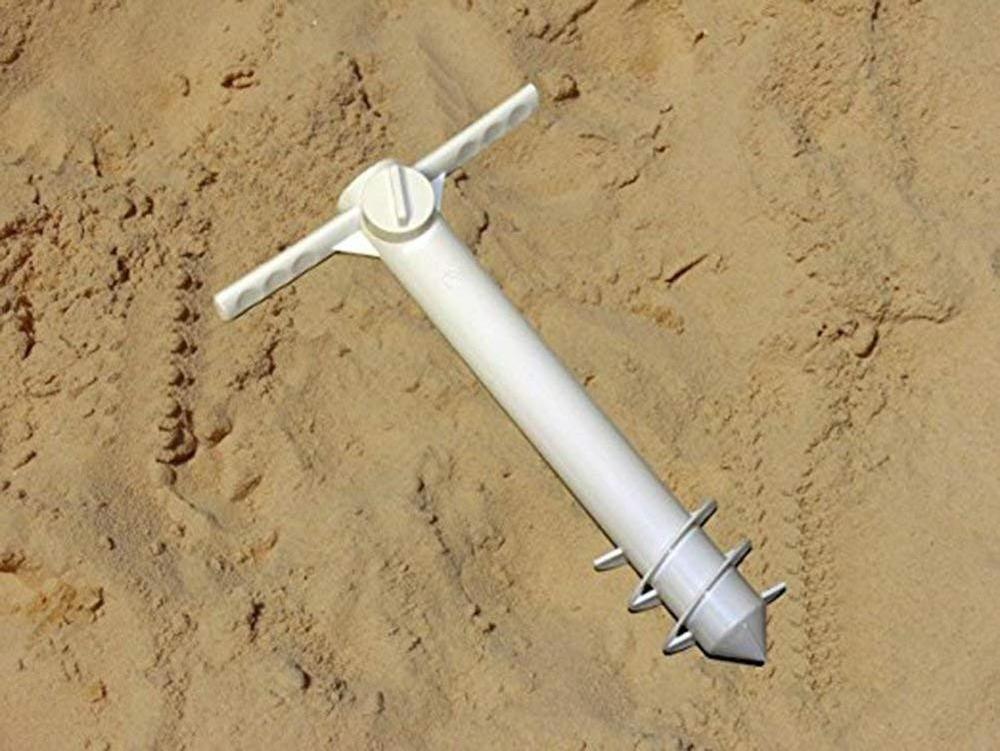 Wholesale Beach Umbrella Sand Screw Anchor Base Auger Drill Screw Conveyor for Wet Sand Beach Umbrella Holder Outdoor Furniture