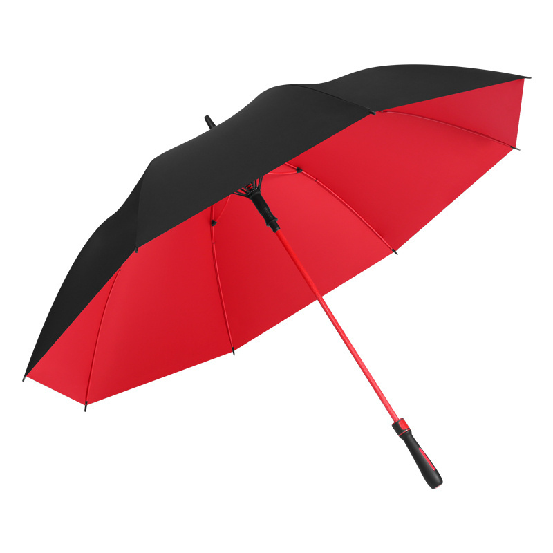 Advertising Straight Golf Umbrella Custom Design Logo Print Luxury Color Fiberglass Umbrella Windproof Auto promotion Umbrella