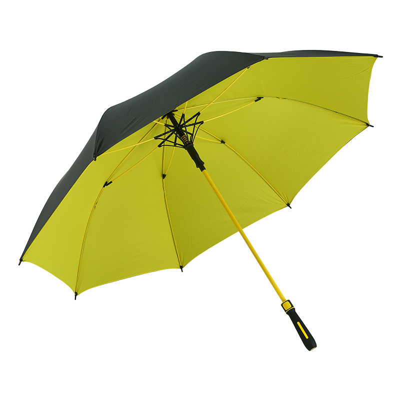 Advertising Straight Golf Umbrella Custom Design Logo Print Luxury Color Fiberglass Umbrella Windproof Auto promotion Umbrella