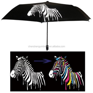 water spray umbrella color change when wet color changing magic umbrella