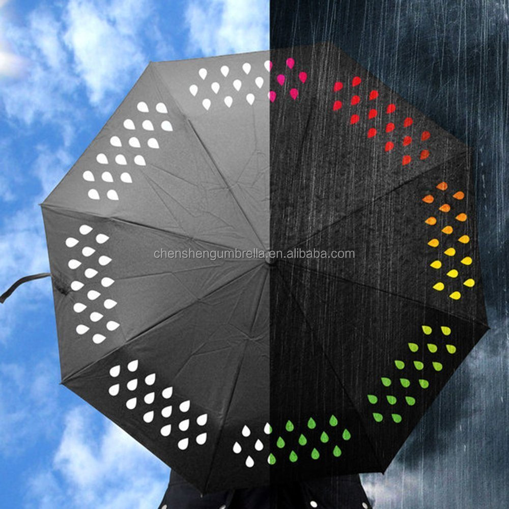 water spray umbrella color change when wet color changing magic umbrella