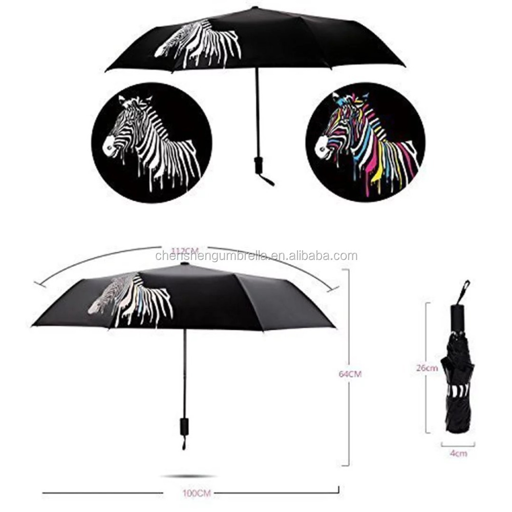 water spray umbrella color change when wet color changing magic umbrella