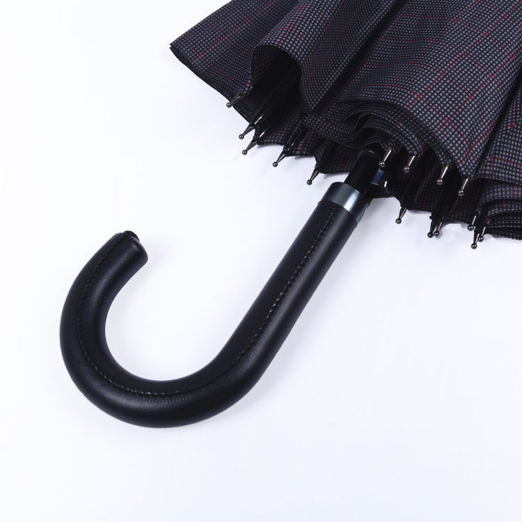 Wholesale cheap manual open black strong rain luxury large straight umbrella