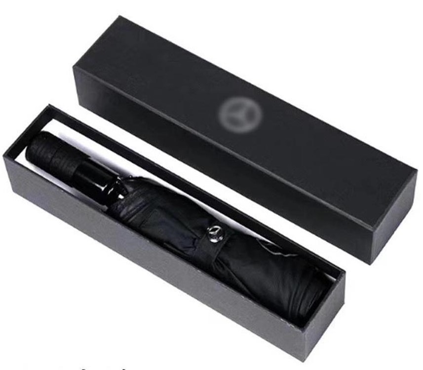 High quality 23 inches 10k ribs fiber glass auto open and close umbrella with Leather pouch and gift box for logo customizing